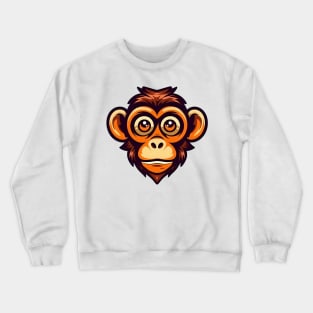 Cute Cartoon Monkey Crewneck Sweatshirt